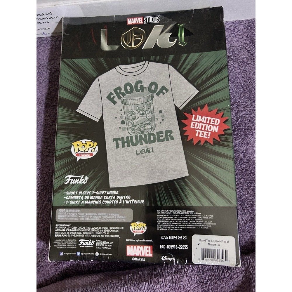 Frog Of Thunder Boxed Tshirt Marvel Funko New - Picture 2 of 3